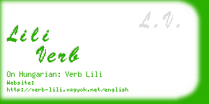lili verb business card